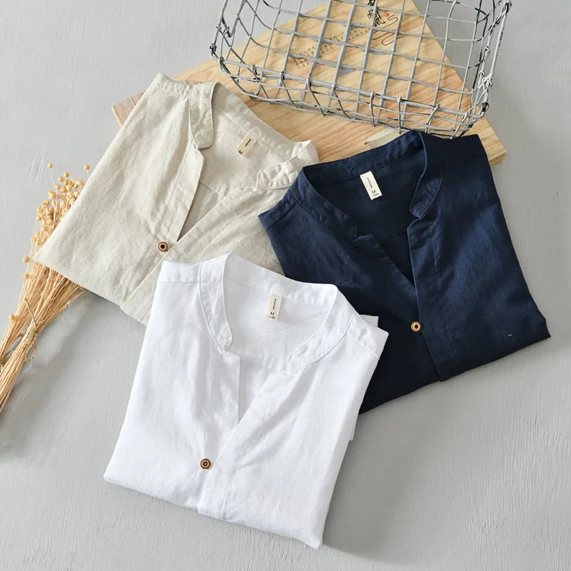 Chemise en Lin Old Money Homme