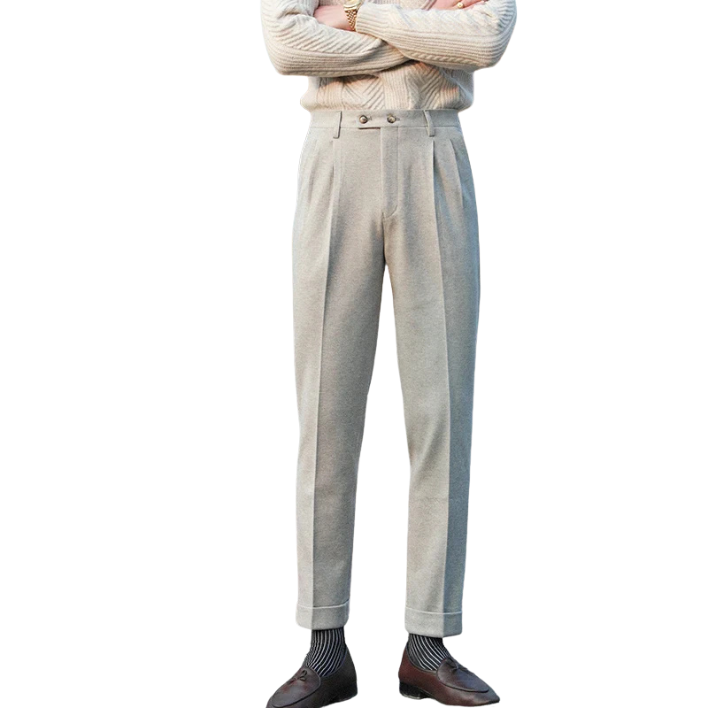 Pantalon Élégant Old Money Homme