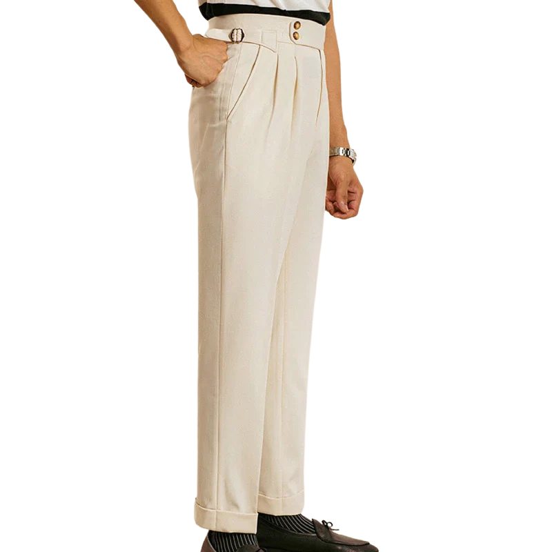 Pantalon Homme à Double Pli Old Money