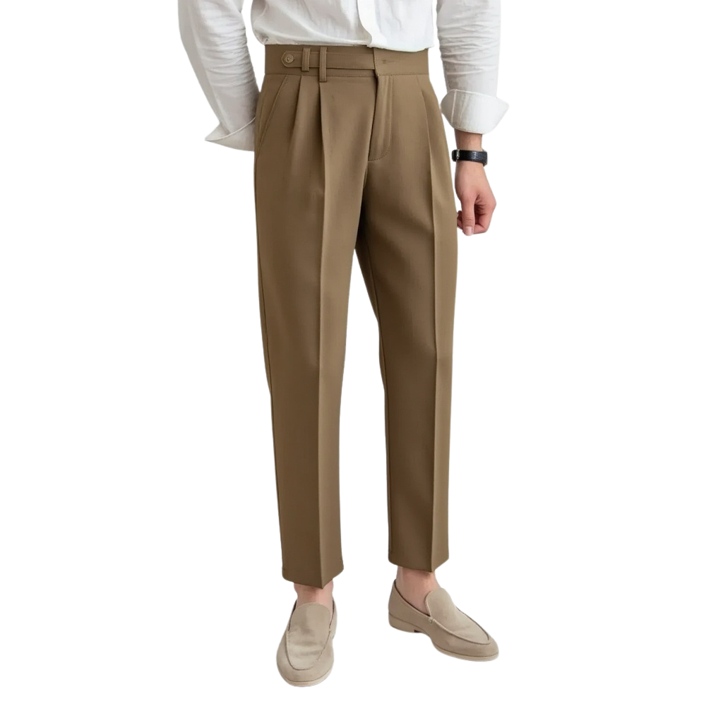 Pantalon Taille Haute Old Money Homme