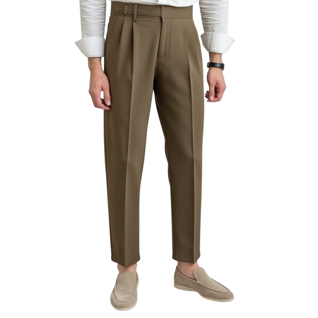 Pantalon Taille Haute Old Money Homme