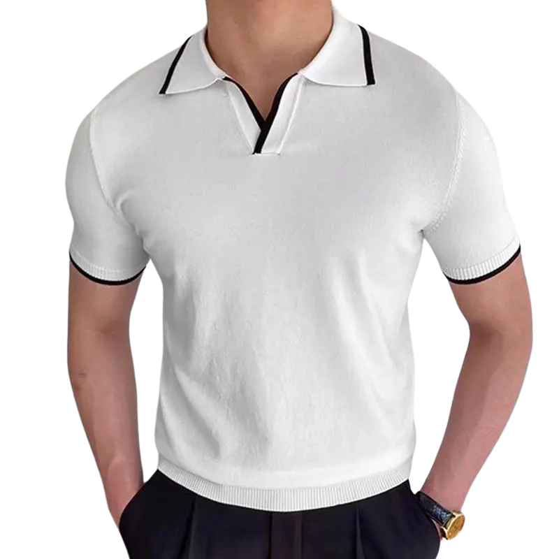 Polo Blanc Old Money Homme