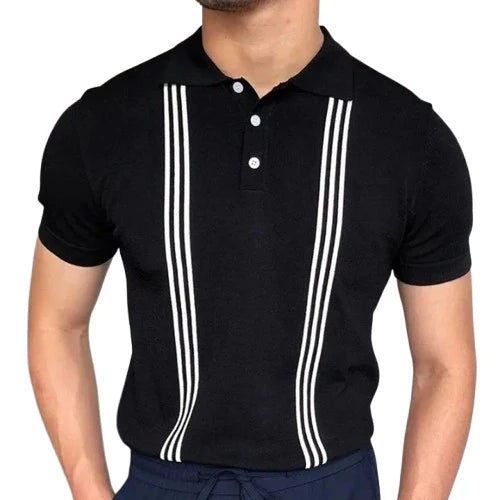 Polo Noir pour Homme Old Money