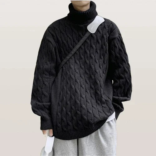 Pull à Col Roulé en Laine pour Homme