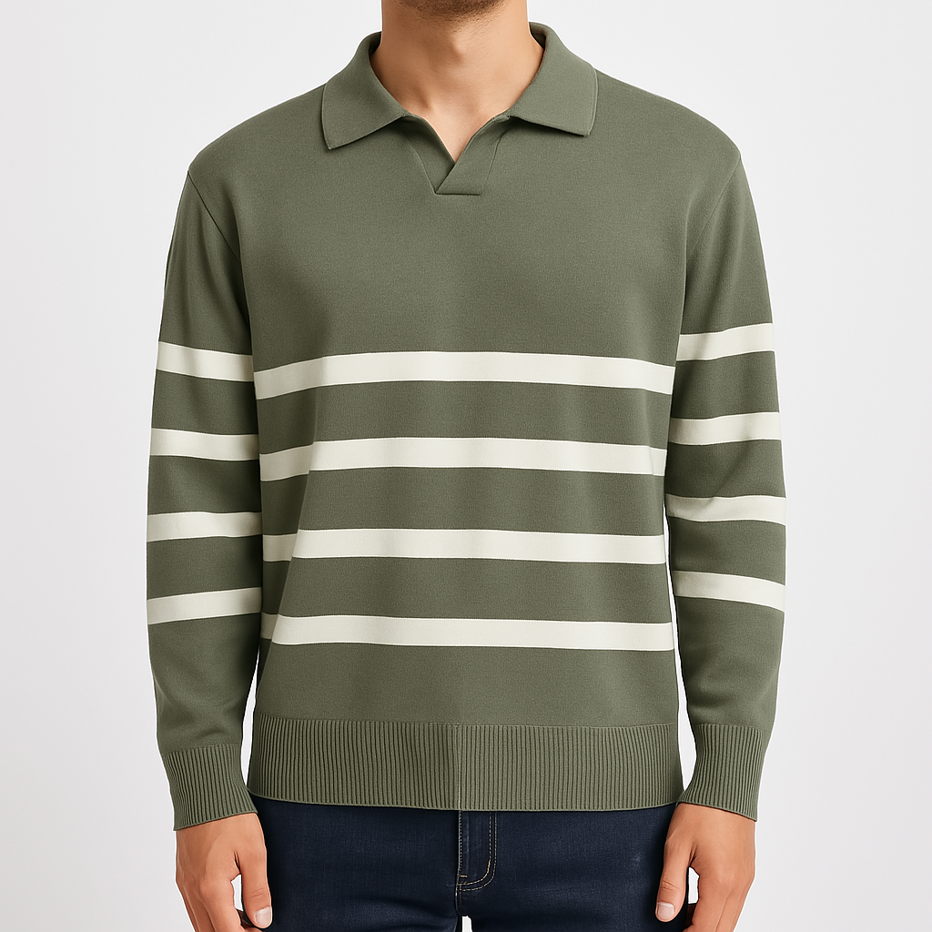 Pull Rayé Old Money Homme