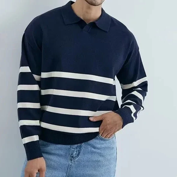 Pull Rayé Old Money Homme