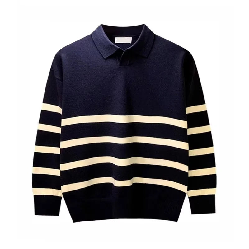 Pull Rayé Old Money Homme