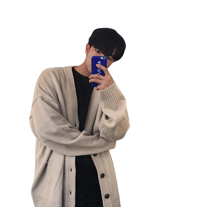 Cardigan Old Money à Bouton Homme