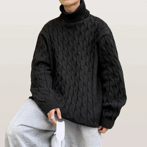 Pull à Col Roulé en Laine pour Homme