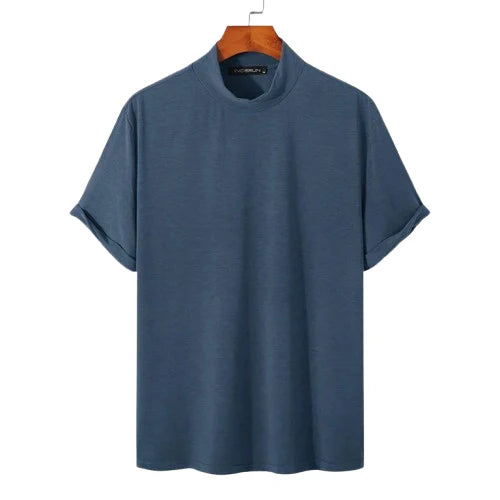 T Shirt à Col Montant Old Money